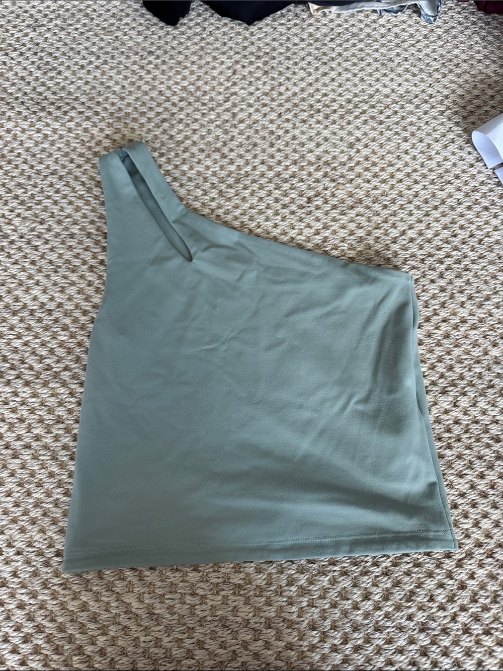 Abercrombie & Fitch One-Shoulder Mint Top